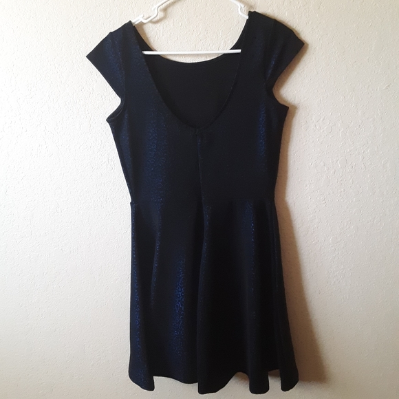 Snap blue black leopard print party dress - Picture 2 of 6